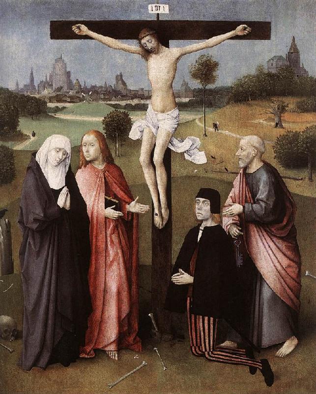 BOSCH, Hieronymus Crucifixion with a Donor  hgkl oil painting image